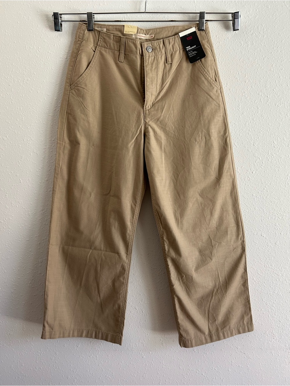 Levi’s 90s Straight Pants Women's Size 29x28 Beige Wide Leg Cotton Classic
